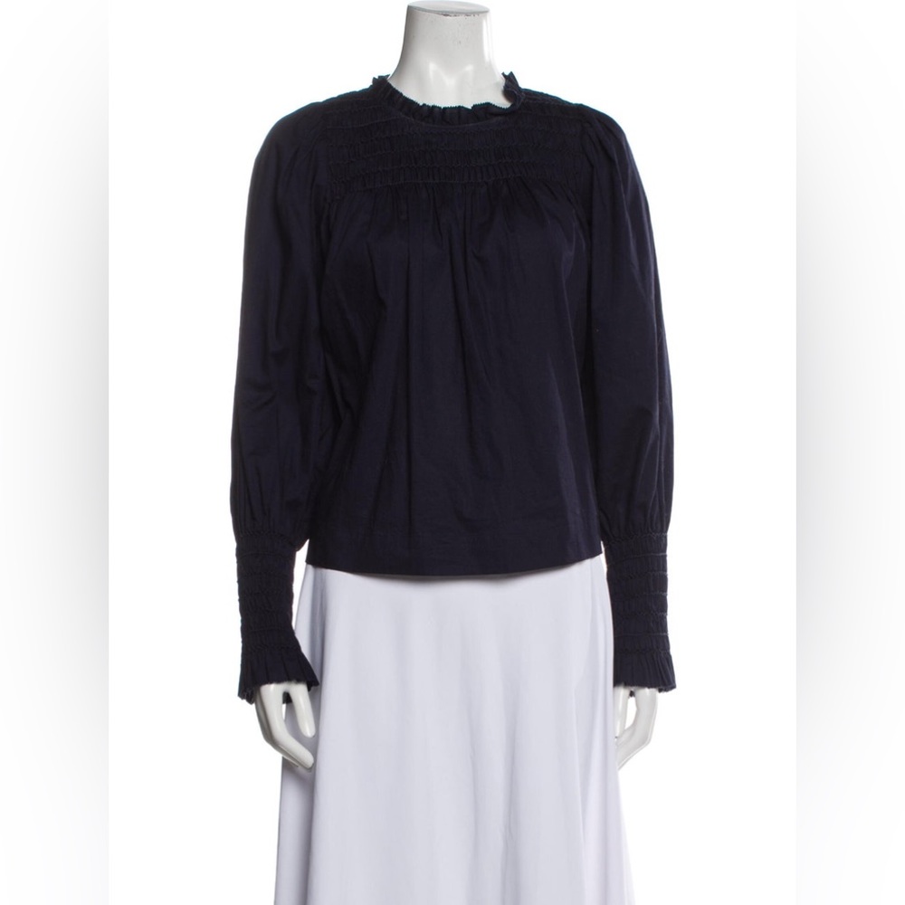 SEA NEW YORK Mock Neck Long Sleeve Blouse